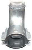 3 1/2" Flex 90-degree Connector, Squeeze-Type, Malleable Iron, Non-Insulated - Image 2