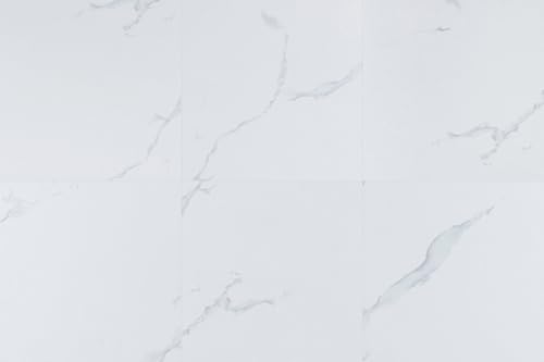 Peel and Stick Vinyl Floor Tiles | White Marble | 30 Tiles by FlorExp