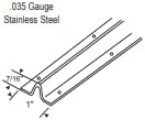 KC Hardware Stainless Steel Sliding Glass Door Screw Down Track, Inverted V - Image 3