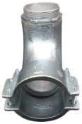3 1/2" Flex 90-degree Connector, Squeeze-Type, Malleable Iron, Insulated Throat - Image 2