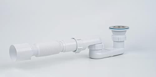 Bath Shower Drain Low Profile p Trap 1 1/2" Bath Flat Trap Kit - Image 5