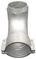 4" Flex 90-Degree Connector, Squeeze-Type, Malleable Iron, Insulated Throat. - Image 2