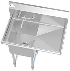 KoolMore 1 Compartment Stainless Steel NSF Commercial Kitchen Prep & Utility - Image 5