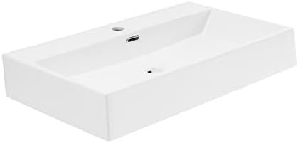 Claire 30" Rectangle Wall Mount Bathroom Sink in Glossy White by SwissMadison