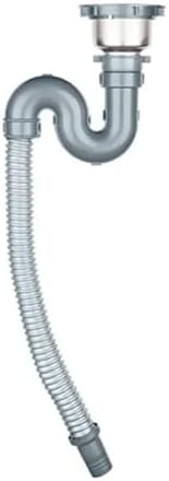 1 Pcs Stainless Steel Sink Drain Assembly, S-trap Drainer, S Bend Hose & Wire - Image 3