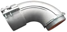 4" Flex 90-degree Connector, Squeeze-Type, Malleable Iron, Non-Insulated Throat by Unknown