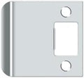 2-1/2 Height Extended Lip Square CORNERED Strike Plate Polished Chrome by Deltana