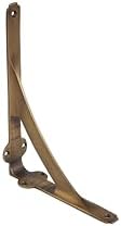 Height 7.88Inch Antique Brass Shelf Brackets Heavy-Duty Wall Mount Supports - Image 2