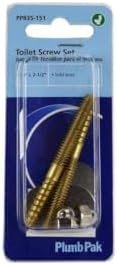 Plumb Pak PP835-151 Toilet Screws 1/4-Inch 20 by 2 1/2-Inch Solid Brass - Image 5