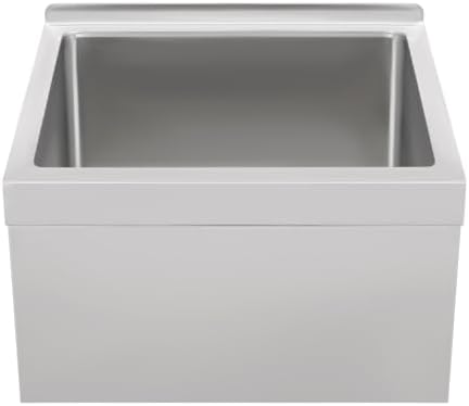 Commercial Mop Sink 24x24x13in, 304 Stainless Steel Utility Mop Basin - Image 4