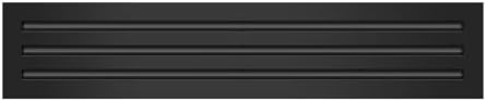 BUILDMART - 30x6 Modern AC Vent Cover - Decorative Black Aluminum Air Vent - by TexasBuildmart