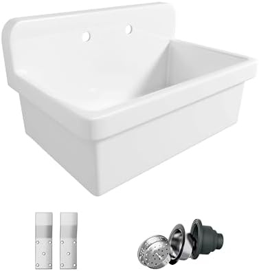 Eridanus 30" Utility Sink, Wall Mount Farmhouse Laundry Sinks - Image 2
