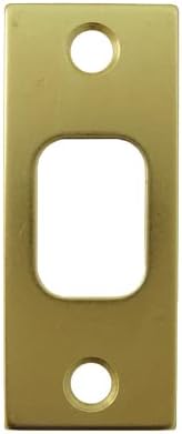 Square Corner Deadbolt Strike Plate, 1-1/8" x 2-3/4", 2-1/8" Center-to-Center - Image 2