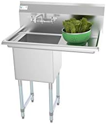 KoolMore 1 Compartment Stainless Steel NSF Commercial Kitchen Prep & Utility by KoolMore
