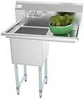 KoolMore 1 Compartment Stainless Steel NSF Commercial Kitchen Prep & Utility by KoolMore