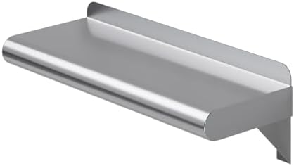 AmGood 6 in. x 16 in. Stainless Steel Wall Mount Shelf by AmGood