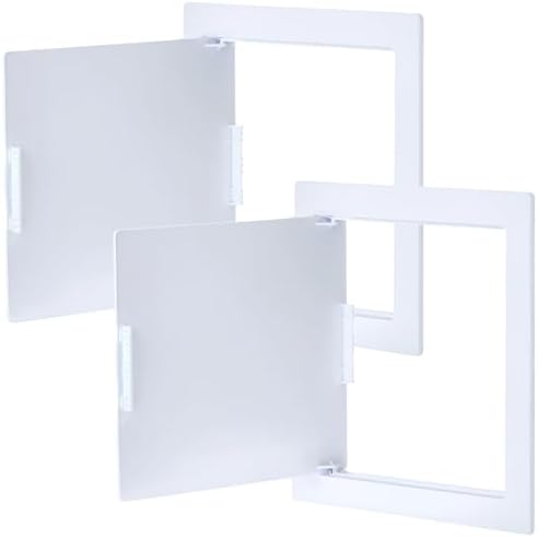 QWORK Access Panel for Drywall, 2 Pack 8 x 8 Inch ABS Plastic Access Door by QWORK
