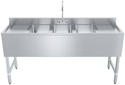 AmGood One Compartment Stainless Steel Under bar Sink - Image 2