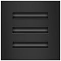 BUILDMART - 6x6 Modern AC Vent Cover - Decorative Black Aluminum Air Vent - by TexasBuildmart