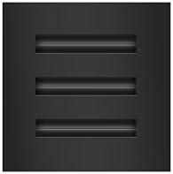 BUILDMART - 6x6 Modern AC Vent Cover - Decorative Black Aluminum Air Vent - by TexasBuildmart