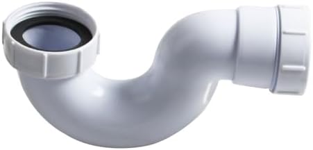 PP Material Bathtub Elbow Drain Pipe, P Trap Deodorant Sink Drain Hard Tube by HOME