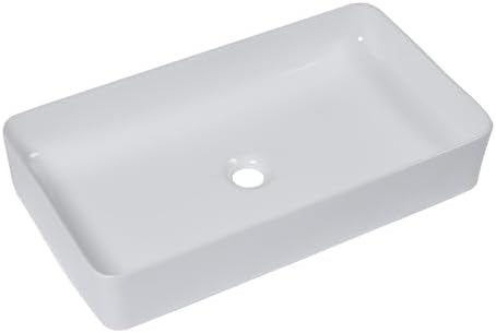 Logmey 24" Bathroom Sink Dorp in 24x14 Large White Vessel Sink - Image 2