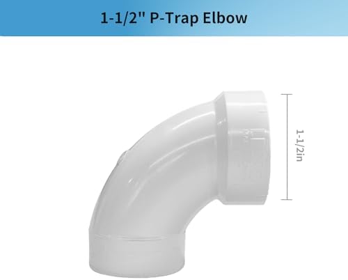 LESSO P Trap PVC 1.5 Inch, 1-/2" Pipe RV Drain Bathroom Kitchen Sink - Image 4