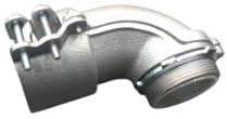 2" Flex 90-degree Connector, Squeeze-Type, Malleable Iron, Non-Insulated Throat by Unknown