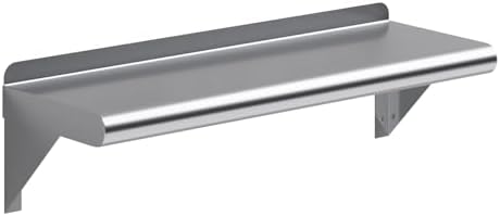 AmGood 8 in. x 24 in. Stainless Steel Wall Mount Shelf by AmGood