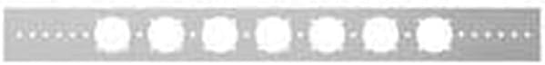 PROFLO 2 in x 20 in with 1-3/8 in holes Galvanized Steel Pipe Support Bracket by PROFLO
