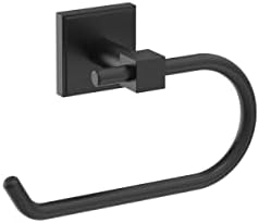 Amerock Appoint 6-5/16" Matte Black Single Post Toilet Paper Holder by Amerock
