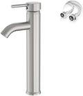 Bathroom Faucet, Vessel Sink Faucet, Brushed Nickel by Greenspring