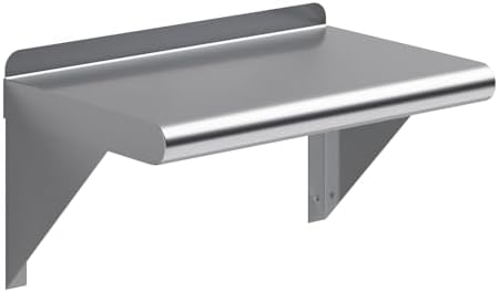 AmGood 10 in. x 16 in. Stainless Steel Wall Mount Shelf by AmGood