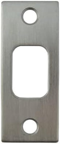 Square Corner Deadbolt Strike Plate, 1-1/8" x 2-3/4", Satin Chrome by StoneHarborHardware