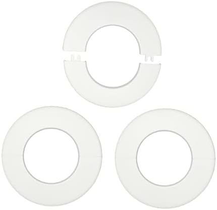 3Pcs Wall Split Flange, ABS Round White by Heiixiao