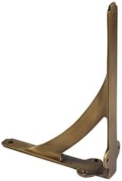 Height 7.88Inch Antique Brass Shelf Brackets Heavy-Duty Wall Mount Supports - Image 3