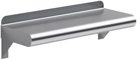 AmGood 6" X 16" Stainless Steel Wall Shelf | Metal Shelving | Garage, Utility by AmGood