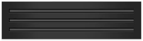 BUILDMART - 22x6 Modern AC Vent Cover - Decorative Black Air Vent - Standard by TexasBuildmart