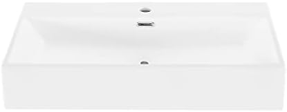 Claire 30" Rectangle Wall Mount Bathroom Sink in Glossy White - Image 7