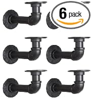 Industrial L Pipe Shelf Brackets by YCCO