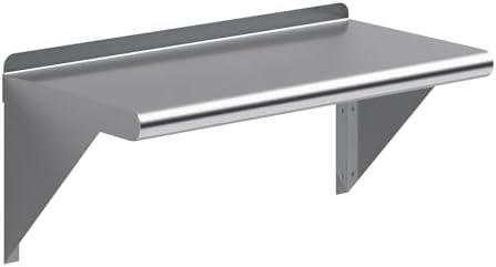 AmGood 12 in. x 24 in. Stainless Steel Wall Mount Shelf by AmGood