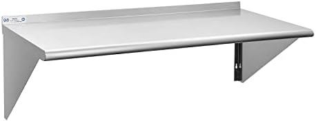 Hally Stainless Steel Shelf 18"x48" NSF Commercial Wall Mount Rack Shelving by HallySinksTablesH