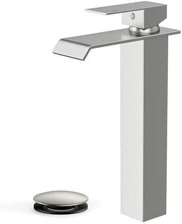 FORIOUS Vessel Bathroom Sink Faucet 1 Hole Single Handle Brushed Nickel by FORIOUS