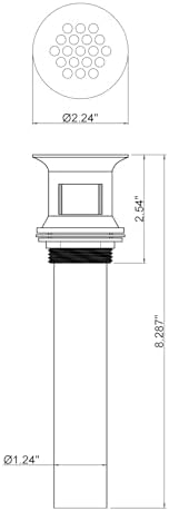 ZM Brass Grid Drain Strainer Assembly 1-1/4 Inch - Image 6