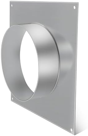 4 Inch Galvanized Steel Duct Flange, Dryer Vent Wall Plate Adapter by Unknown