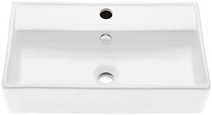 Claire 22" Rectangle Wall Mount Bathroom Sink in Glossy White by SwissMadison