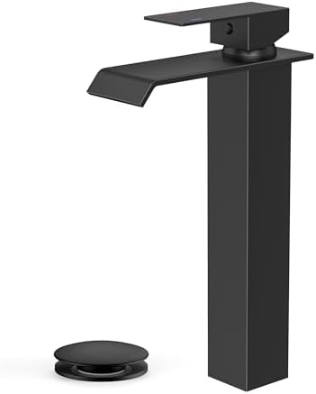 FORIOUS Vessel Tall Bathroom Sink Faucet 1 Hole Single Handle Matte Black by FORIOUS