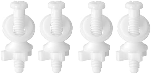 VRSS Plastic Toilet Seat Hinge Bolt Screws Replacement, 4 Pack by VRSS