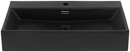 Swiss Madison Claire 30” Rectangle Wall-Mount Bathroom Sink in Matte Black by SwissMadison