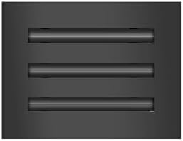 BUILDMART - 8x6 Modern AC Vent Cover - Decorative Black Aluminum Air Vent - by TexasBuildmart